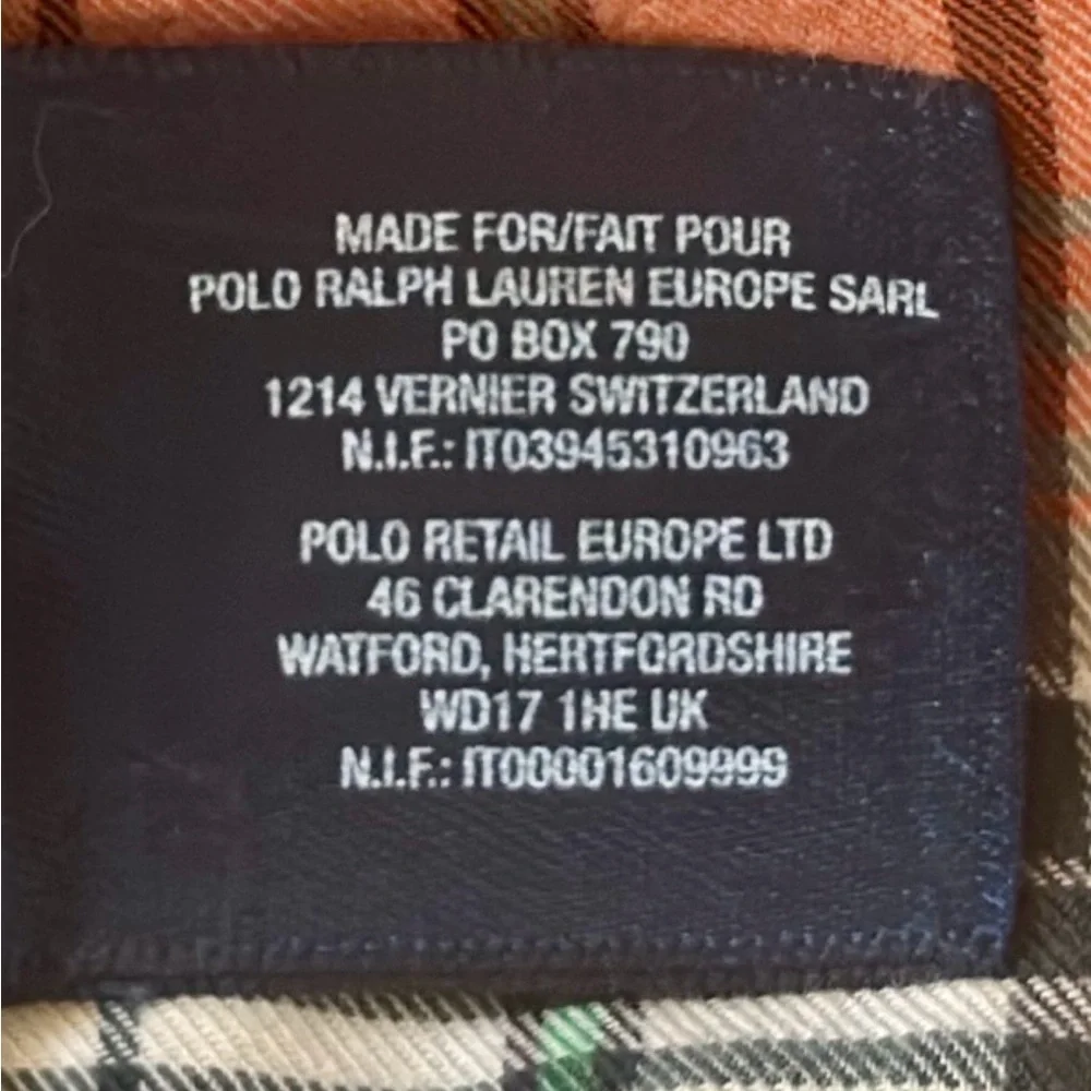 Polo Ralph Lauren Burnt Orange Plaid Boy’s Casual Long Sleeve Shirt Sz Med